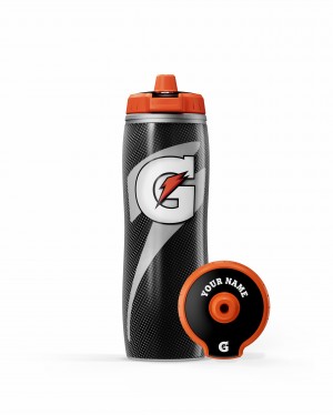 Black Gatorade Insulated Squeeze Personalized Water Bottle (30 oz) Bundle UK | NMTRSF751