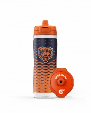 Chicago Bears Gatorade NFL Gx Water Bottle (30 oz) Bundle UK | BAMDUN541