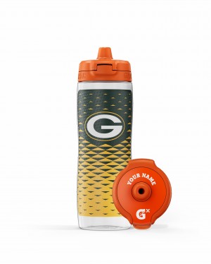 Green Bay Packers Gatorade NFL Gx Water Bottle (30 oz) Bundle UK | NVOZSP840