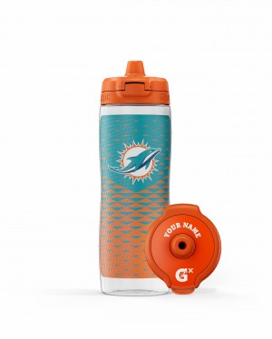 Miami Dolphins Gatorade NFL Gx Water Bottle (30 oz) Bundle UK | NYGALV041