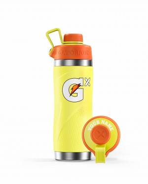 Neon Yellow Gatorade Gx Stainless Steel Bottle Bundle (32 oz) UK | RUJKGN153