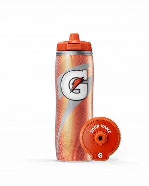 Orange Gatorade Insulated Squeeze Personalized Water Bottle (30 oz) Bundle UK | OCJETY693