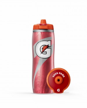 Red Gatorade Insulated Squeeze Personalized Water Bottle (30 oz) Bundle UK | CZNMLG829