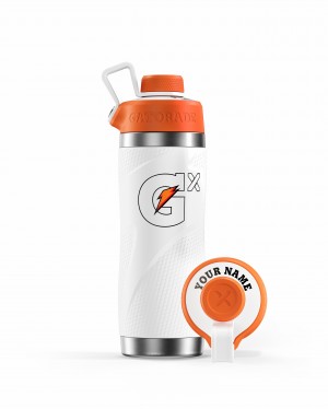 White Gatorade Gx Stainless Steel Bottle Bundle (32 oz) UK | OSTNGW947