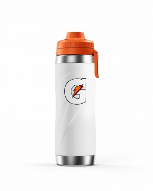 White Gatorade Stainless Steel Water Bottle (26oz) Bundle UK | GXYZLU743