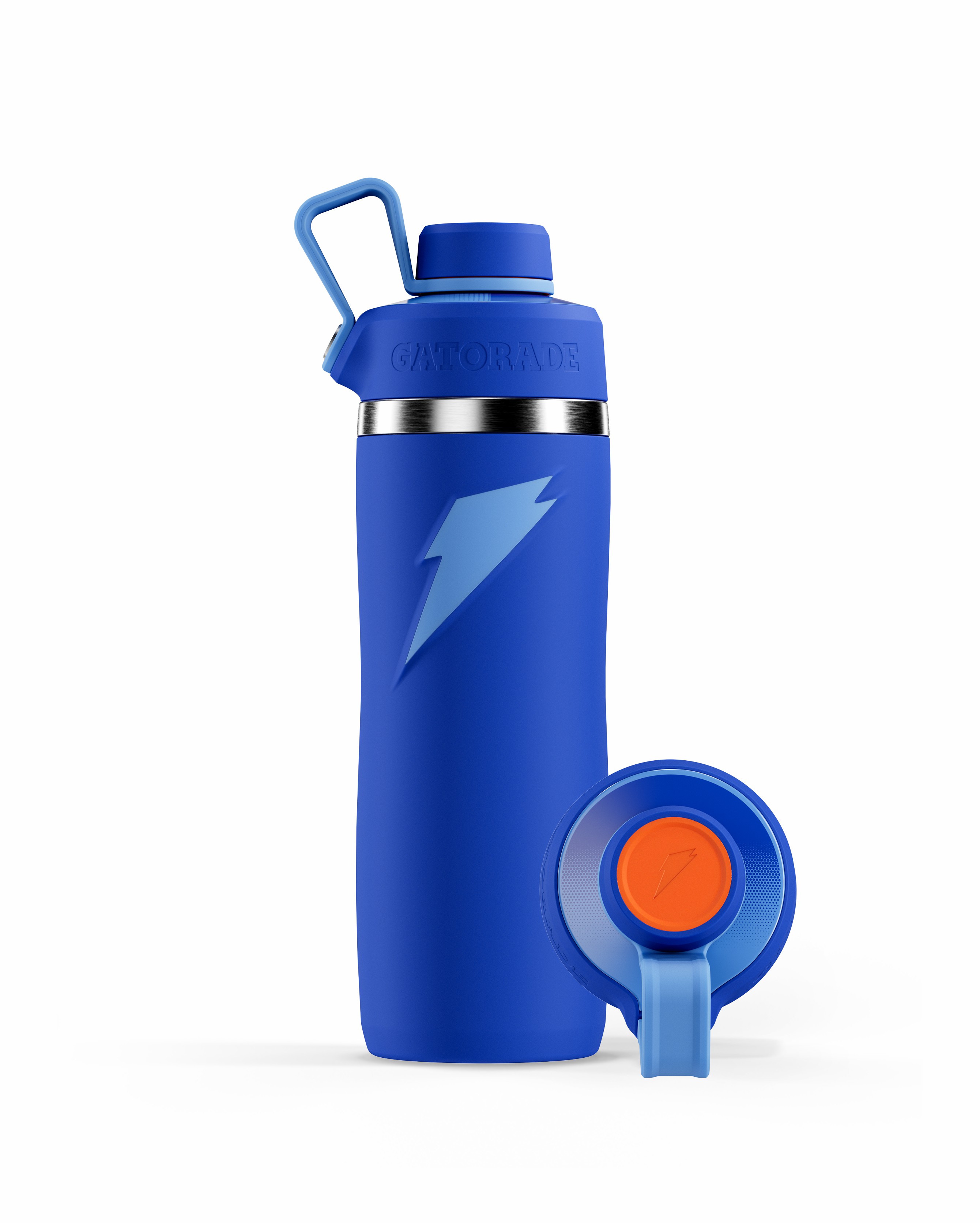 Blue Gatorade Overtime Stainless Steel Water Bottle (Straw Cap) Bundle 22oz UK | AHFJTQ293