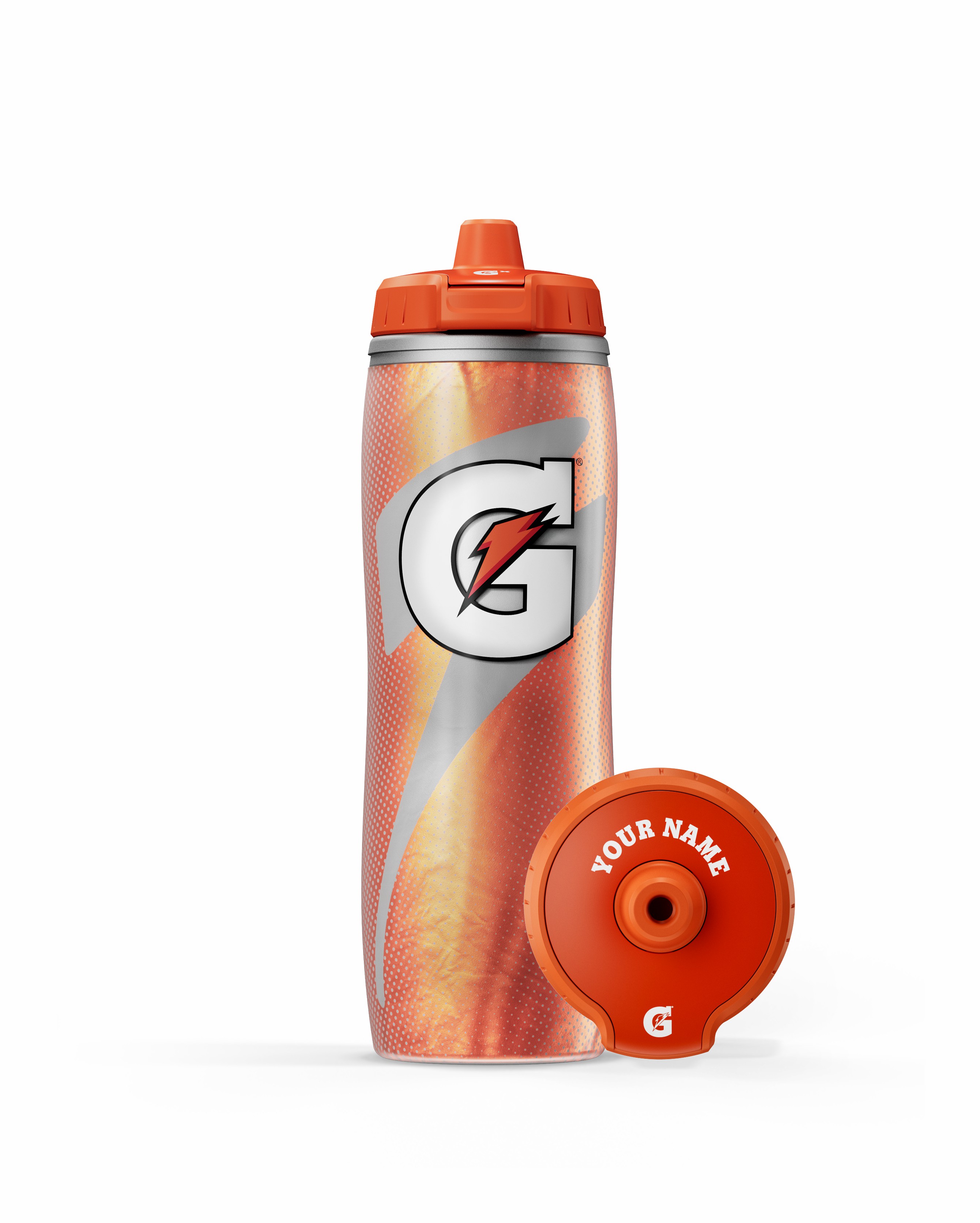 Orange Gatorade Insulated Squeeze Personalized Water Bottle (30 oz) Bundle UK | OCJETY693