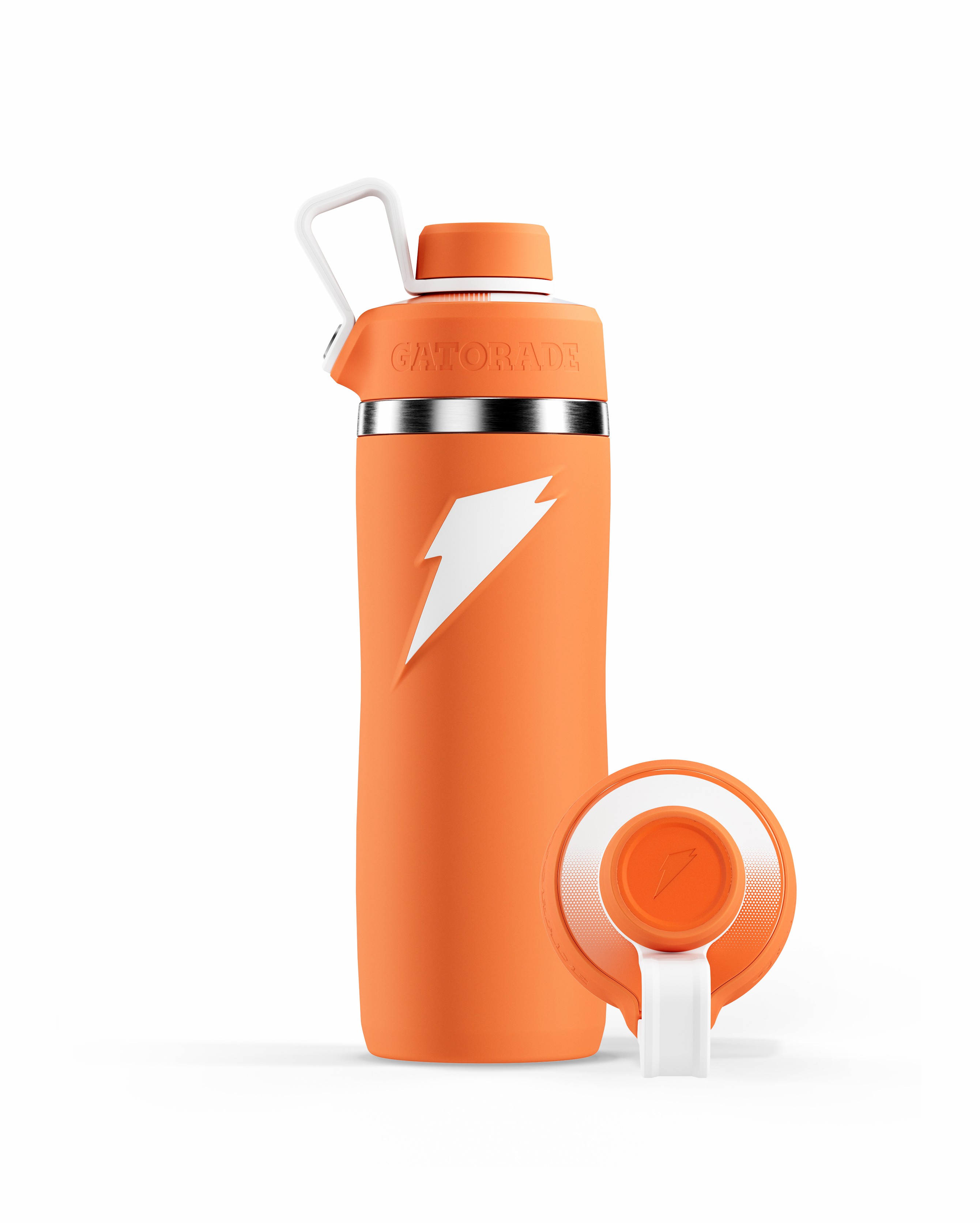 Orange Gatorade Overtime Stainless Steel Water Bottle (Screw Cap) Bundle 22oz UK | DQFZKL502