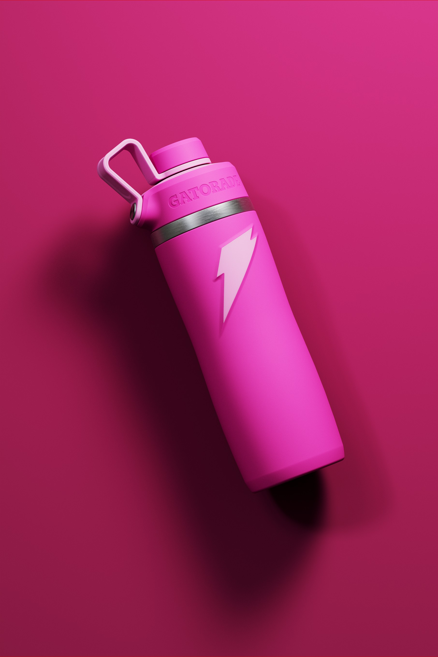 Pink Gatorade Overtime Stainless Steel Water Bottle (Straw Cap) Bundle 22oz UK | HOZJNC620