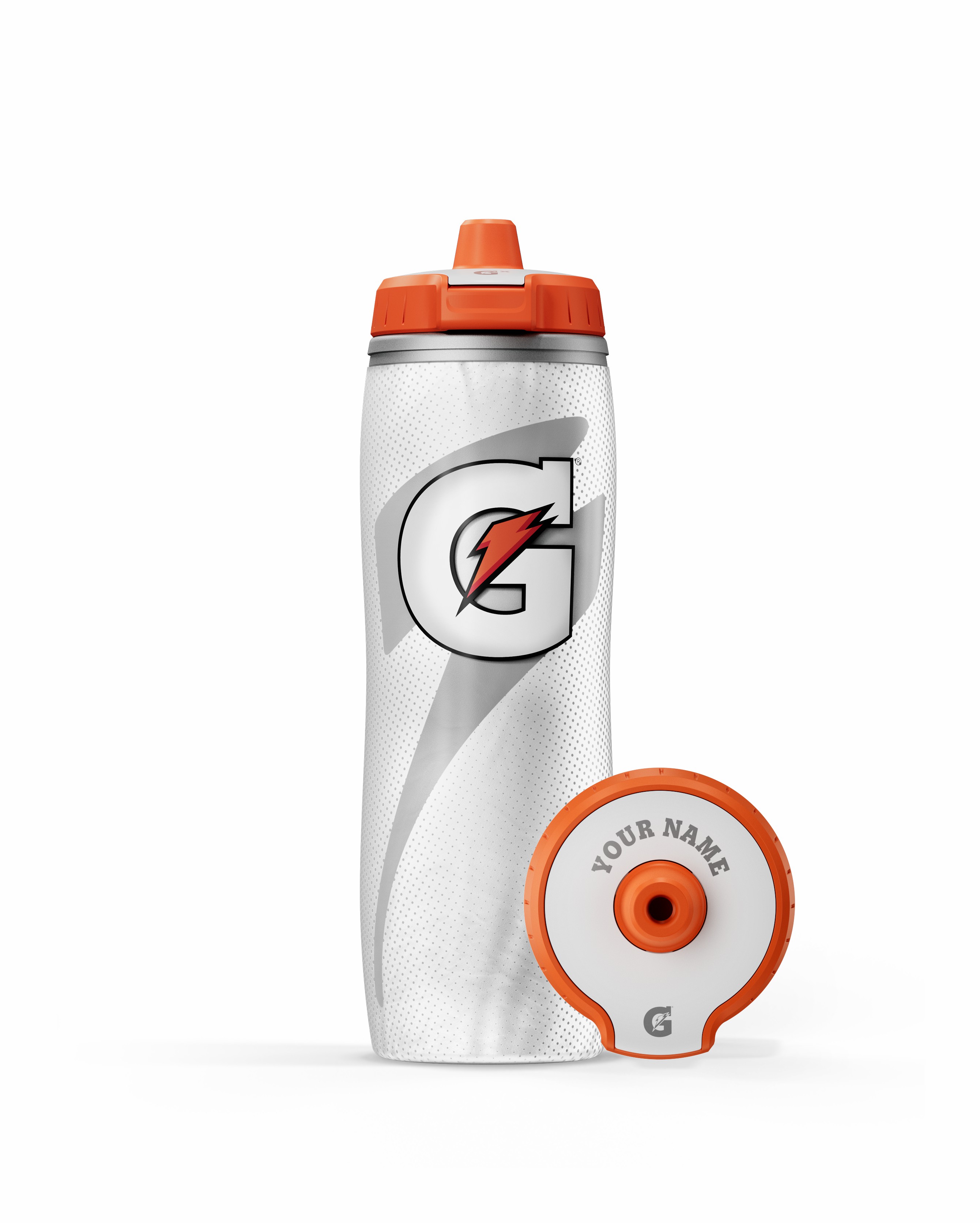 White Gatorade Insulated Squeeze Personalized Water Bottle (30 oz) Bundle UK | UIKVLW093